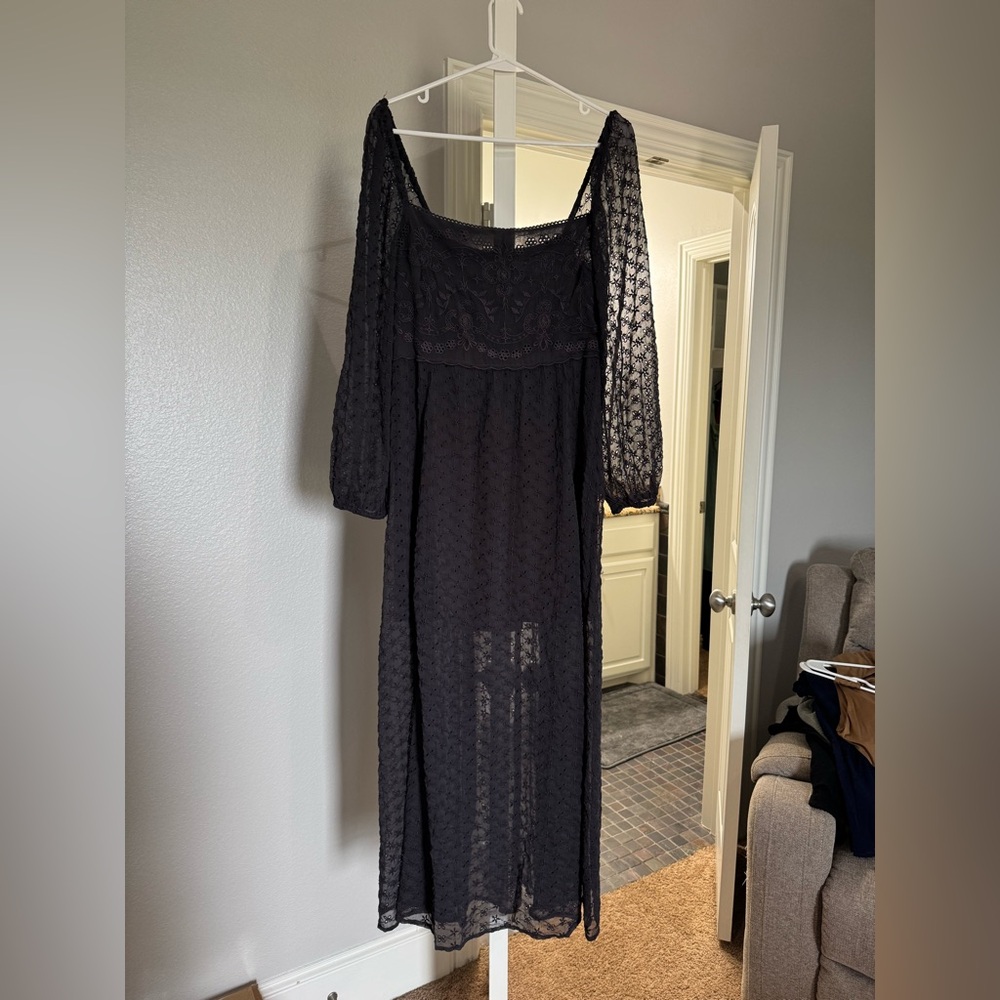 Dark grey free people maxi dress